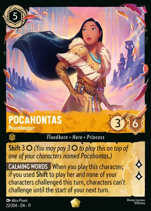 Sammelkarte Pocahontas - Peacekeeper