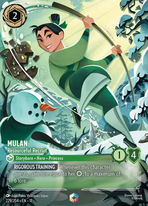 Sammelkarte Mulan - Resourceful Recruit