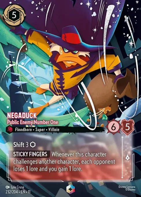 Sammelkarte Negaduck - Public Enemy Number One