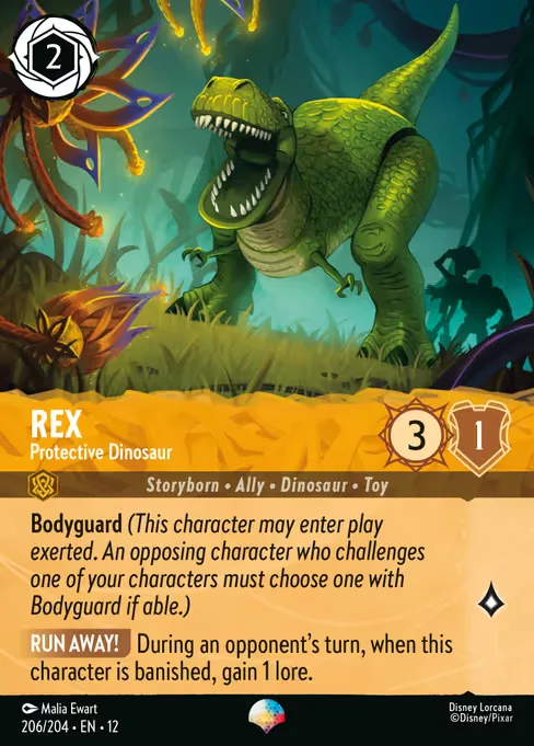 Sammelkarte Rex - Protective Dinosaur