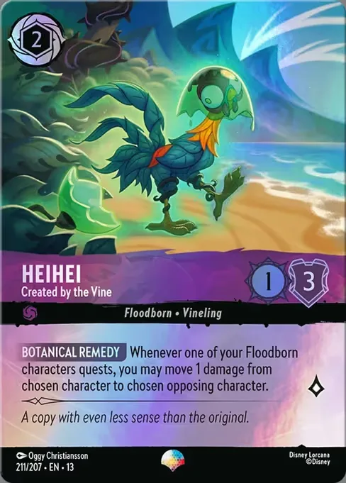 Sammelkarte Heihei - Created by the Vine