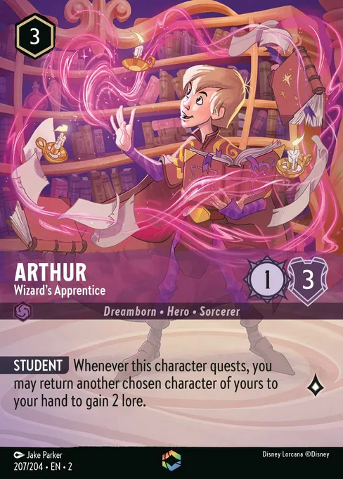 Sammelkarte Arthur - Wizard's Apprentice