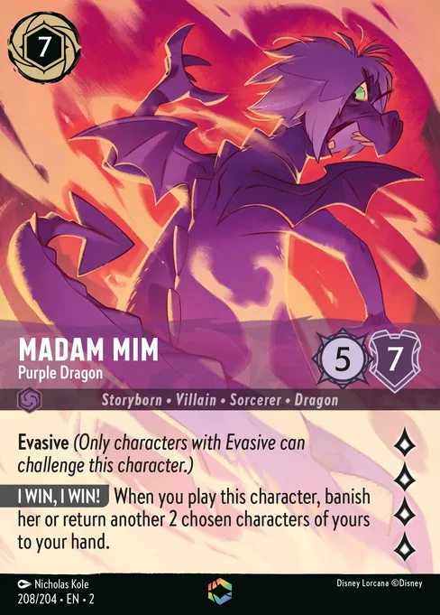 Sammelkarte Madam Mim - Purple Dragon