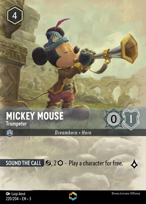 Sammelkarte Mickey Mouse - Trumpeter