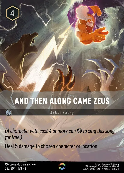 Sammelkarte And Then Along Came Zeus