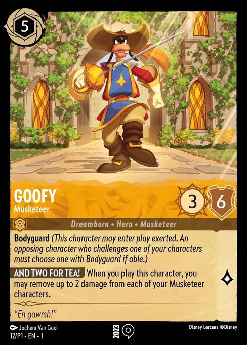 Sammelkarte Goofy - Musketeer