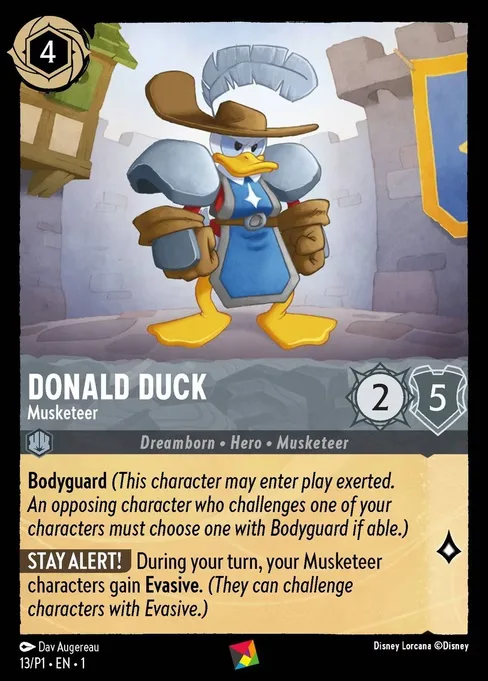 Sammelkarte Donald Duck - Musketeer