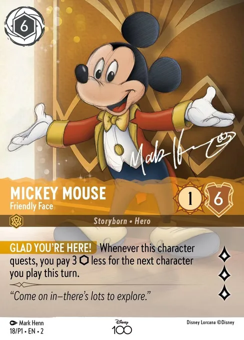 Sammelkarte Mickey Mouse - Friendly Face