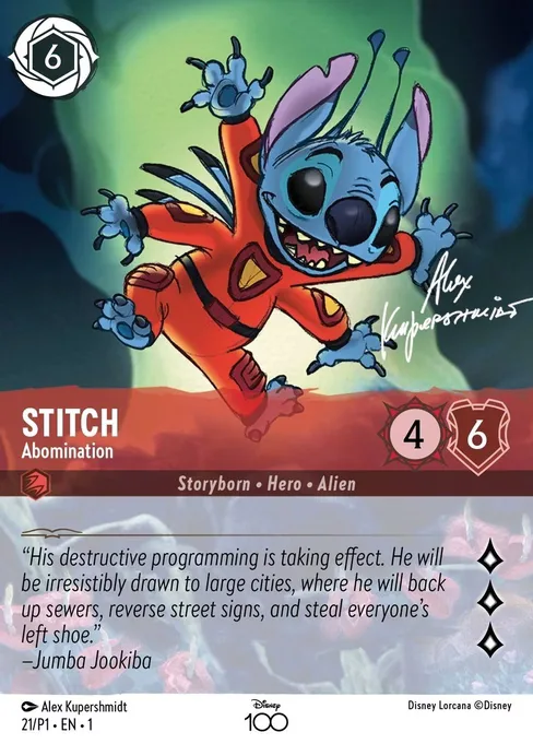 Sammelkarte Stitch - Abomination