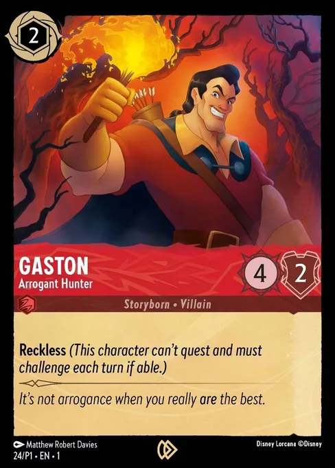 Sammelkarte Gaston - Arrogant Hunter
