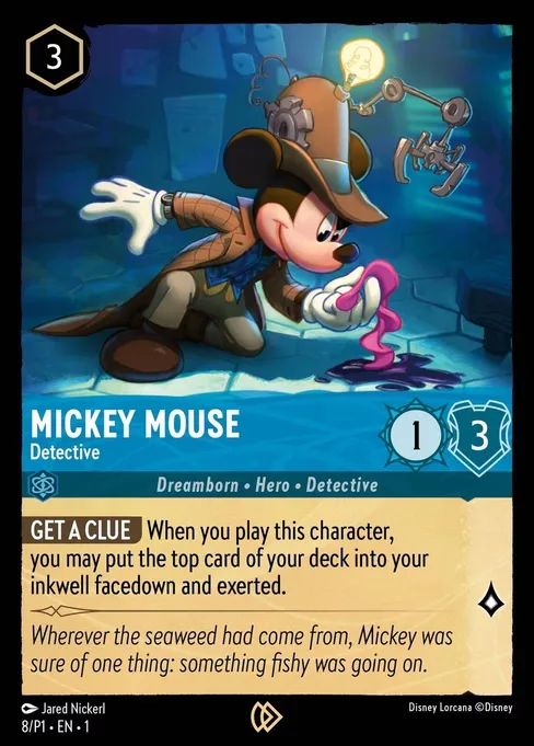 Sammelkarte Mickey Mouse - Detective