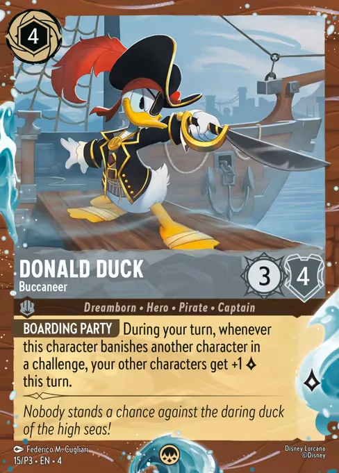 Sammelkarte Donald Duck - Buccaneer