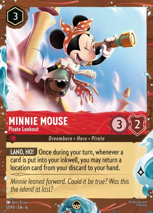 Sammelkarte Minnie Mouse - Pirate Lookout