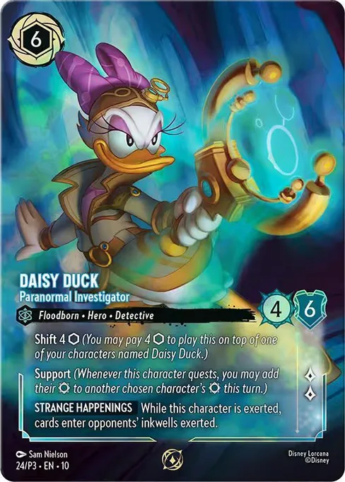 Sammelkarte Daisy Duck - Paranormal Investigator