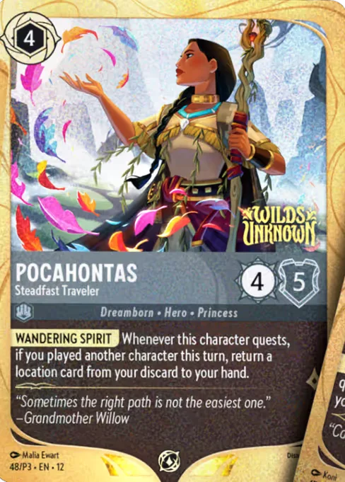 Sammelkarte Pocahontas - Steadfast Traveler