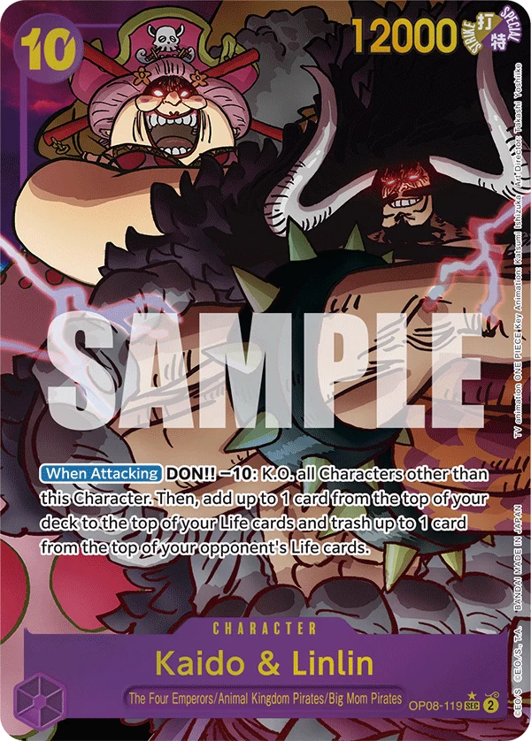 Sammelkarte Kaido & Linlin