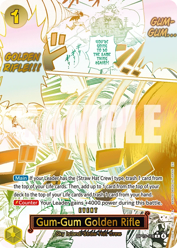 Sammelkarte Gum-Gum Golden Rifle
