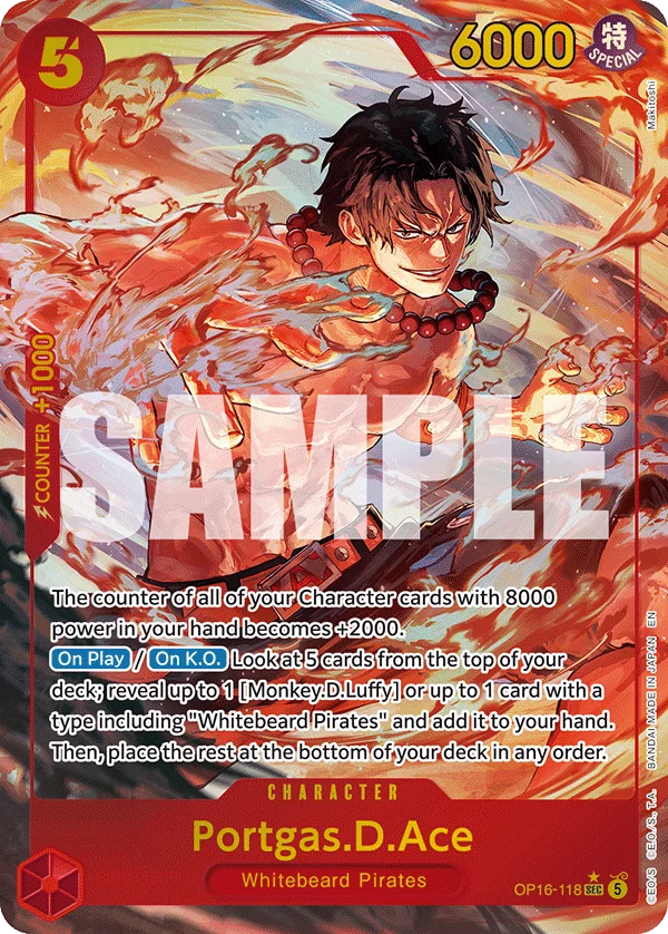 Sammelkarte Portgas.D.Ace