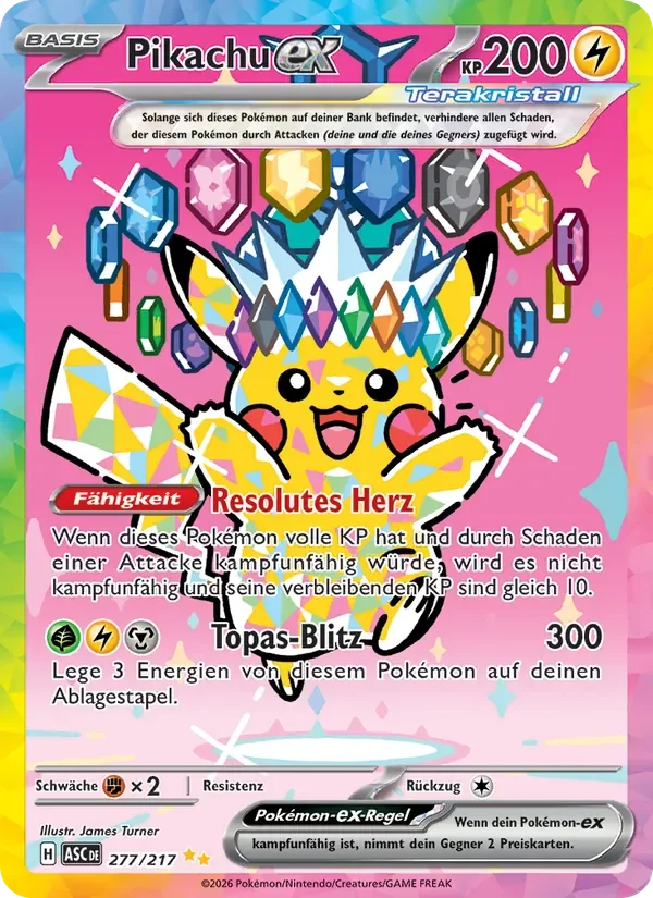 Sammelkarte Pikachu-ex