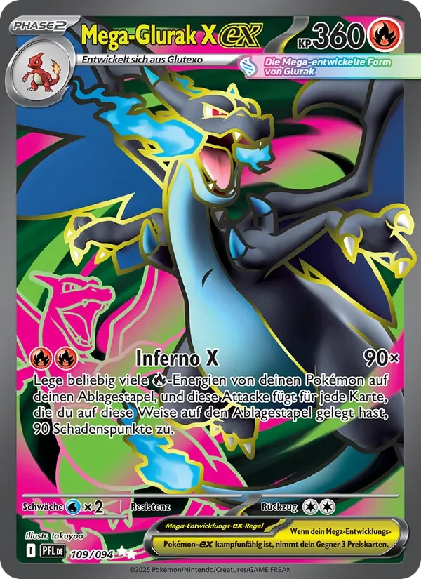 Sammelkarte Mega-Glurak X-ex