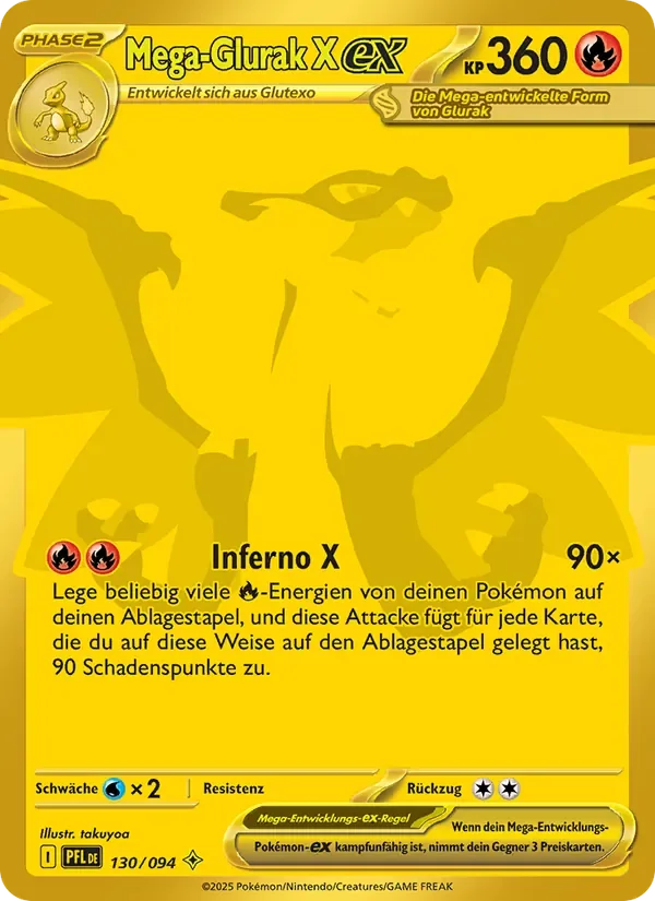 Sammelkarte Mega-Glurak X-ex