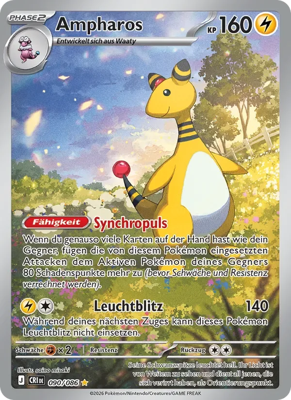 Sammelkarte Ampharos