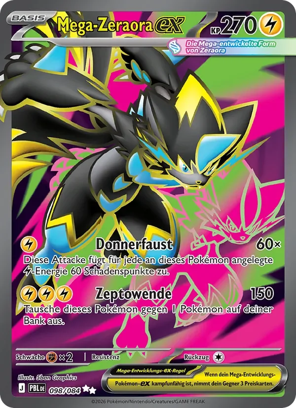 Sammelkarte Mega-Zeraora-ex