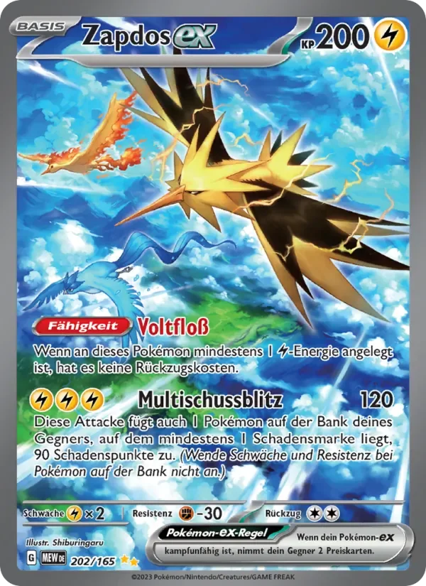 Sammelkarte Zapdos-ex