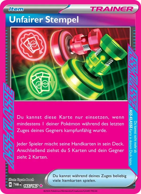 Sammelkarte Unfairer Stempel