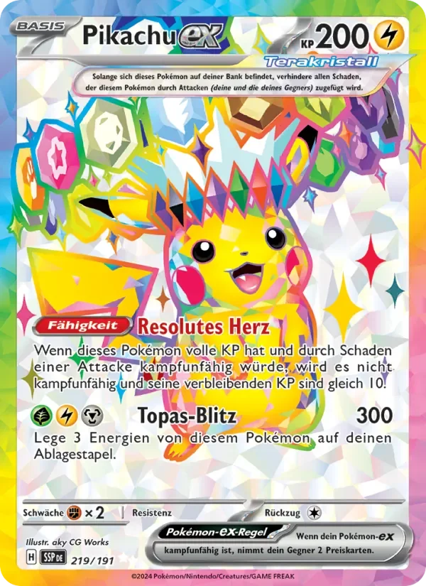 Sammelkarte Pikachu-ex