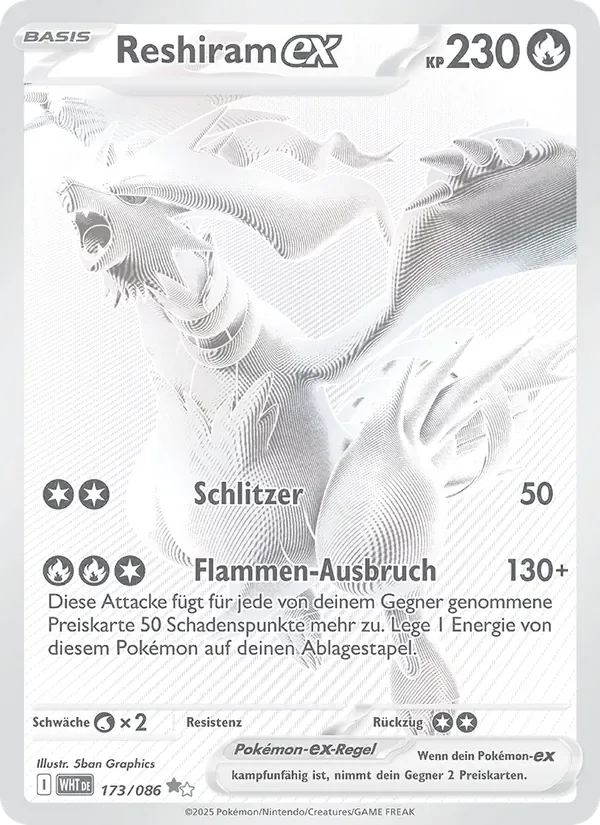 Sammelkarte Reshiram-ex
