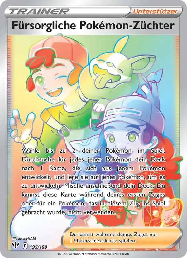 Sammelkarte Fürsorgliche Pokémon-Züchter
