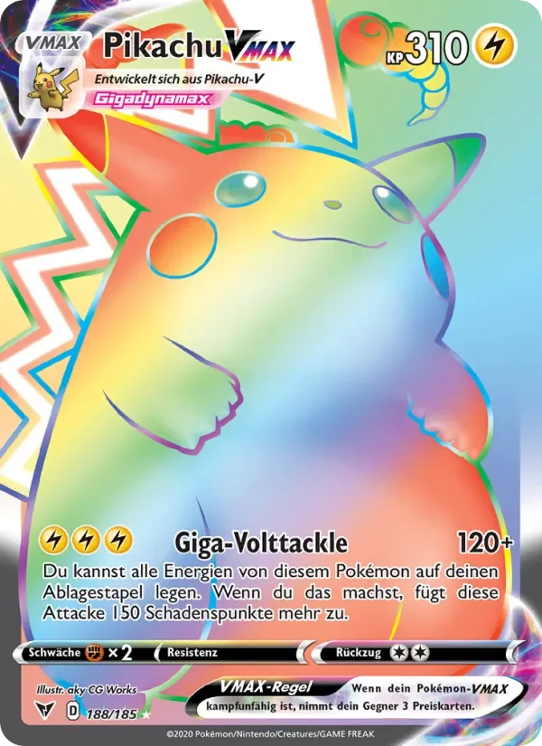 Sammelkarte Pikachu VMAX