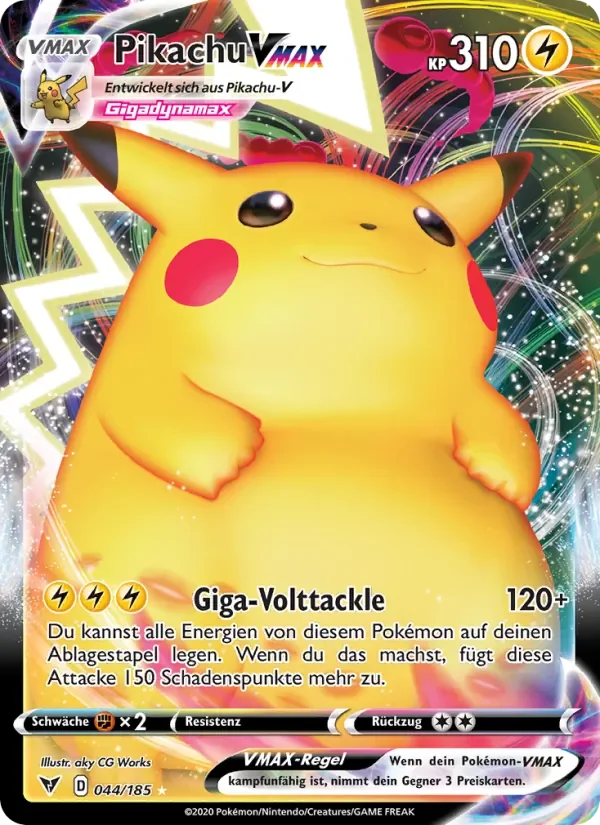 Sammelkarte Pikachu VMAX