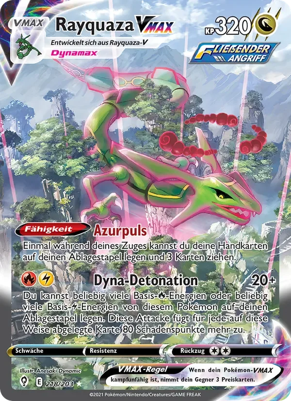 Sammelkarte Rayquaza VMAX