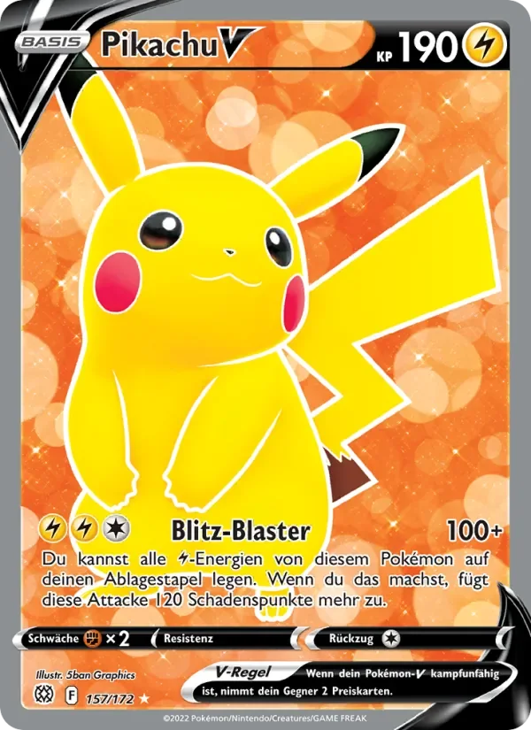 Sammelkarte Pikachu V