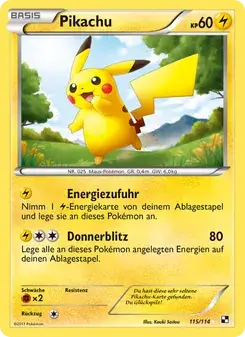 Sammelkarte Pikachu