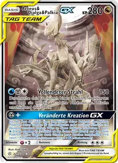 Sammelkarte Arceus & Dialga & Palkia GX