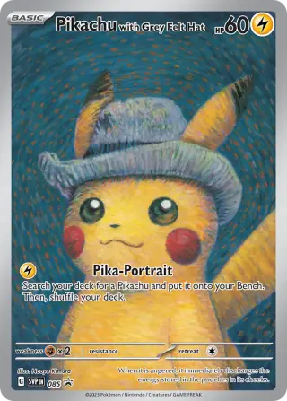 Sammelkarte Pikachu with Grey Felt Hat
