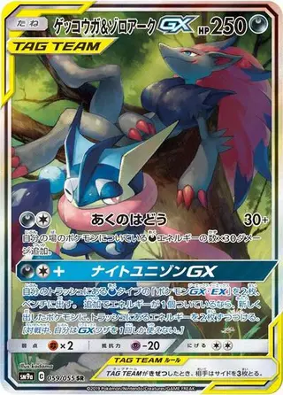 Sammelkarte Greninja & Zoroark GX