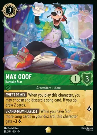 Sammelkarte Max Goof - Karaoke Star