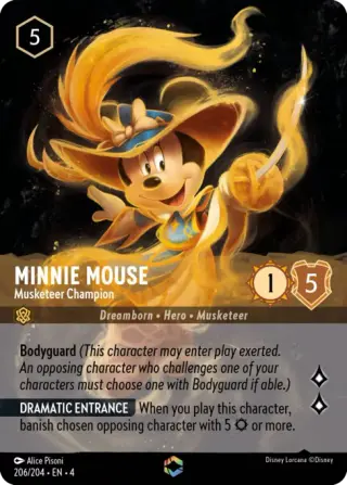 Sammelkarte Minnie Mouse - Musketeer Champion