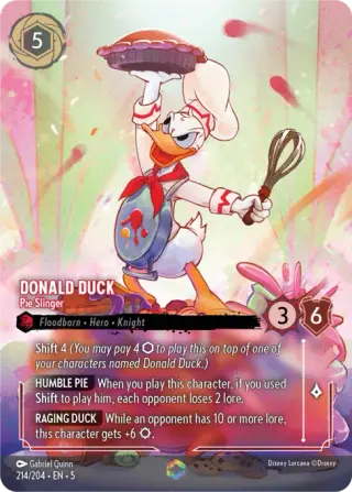 Sammelkarte Donald Duck - Pie Slinger
