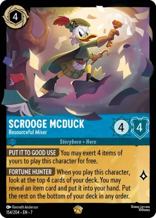 Sammelkarte Scrooge Mcduck - Resourceful Miser