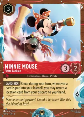 Sammelkarte Minnie Mouse - Pirate Lookout