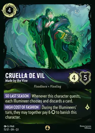 Sammelkarte Cruella De Vil - Made by the Vine