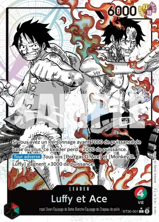 Sammelkarte Luffy et Ace