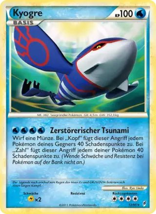 Sammelkarte Kyogre