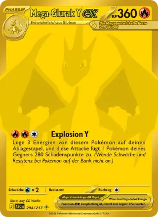 Mega-Glurak Y-ex 294 aus Erhabene Helden