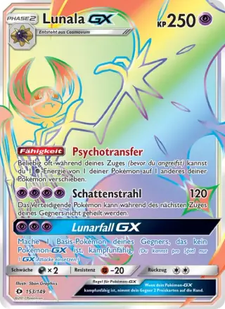 Sammelkarte Lunala GX